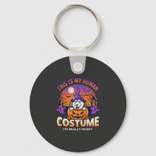 Ist menschliche Kostüm-Husky-Kürbis-Halloween-Geis Schlüsselanhänger