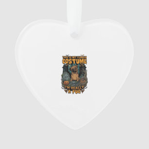 Ist menschliches Kostüm-Pug-Halloween-Kürbis-Grabs Ornament