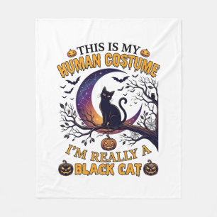 Ist menschliches Kostüm schwarze Katze Halloween M Fleecedecke