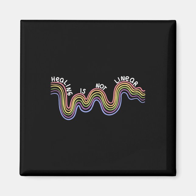 Ist nicht linear psychische Gesundheit Bewusstsein Magnet (Vorne)