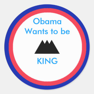 Ist OBAMA KING noch Runder Aufkleber