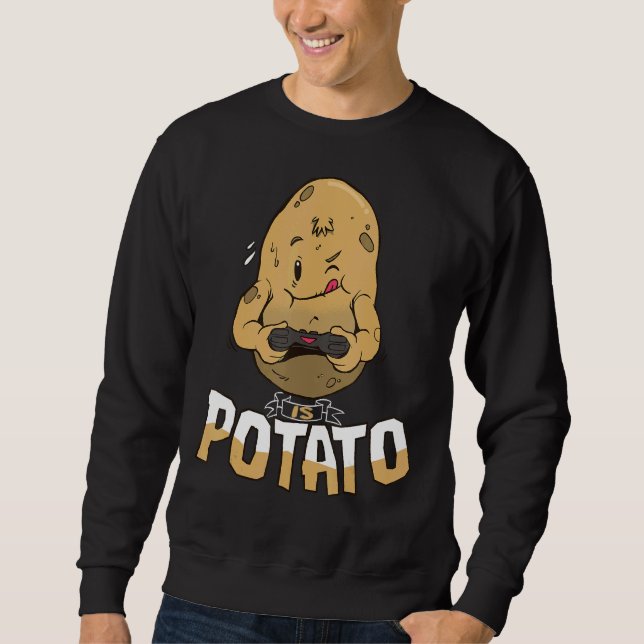 Ist Potato Potato Gamer wie auf Spätnachts Tele ge Sweatshirt (Vorderseite)