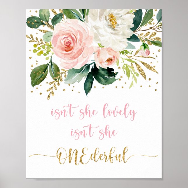 Ist sie nicht eintönig Boho Floral erster Geburtst Poster (Vorne)