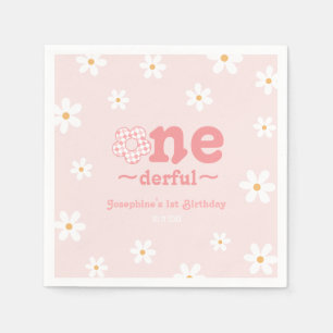 Ist sie nicht eintönig Retro Groovy Blume Geburtst Serviette