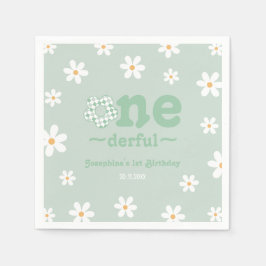 Ist sie nicht erbarmungslos Retro Floral Sage Gebu Serviette