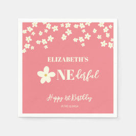 Ist sie nicht lieblich Daisy 1. Geburtstag Niedlic Serviette