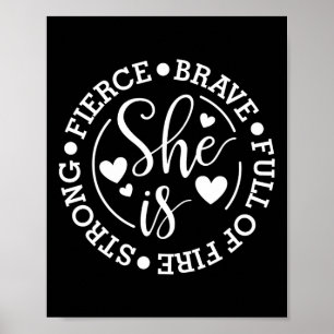Ist stark mutig, voll von Feministin Poster