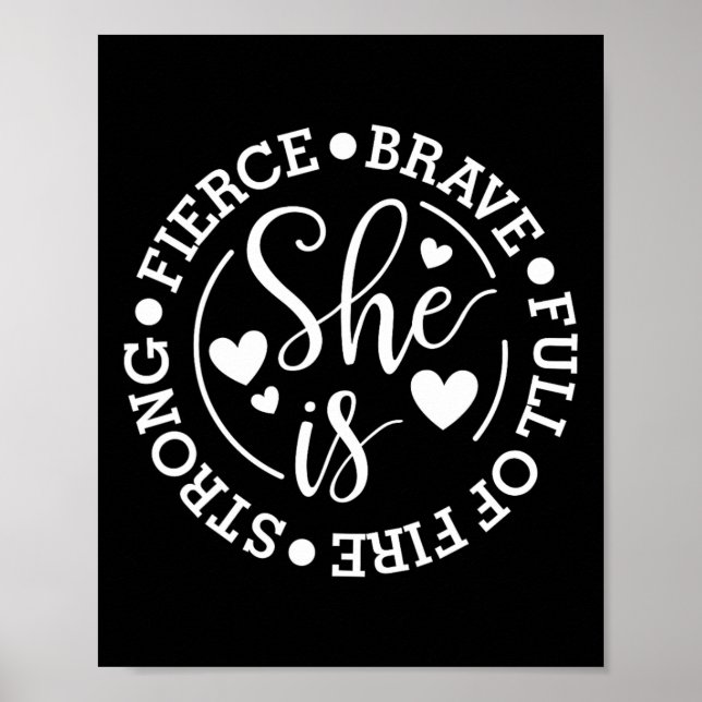 Ist stark mutig, voll von Feministin Poster (Vorne)