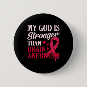 Ist stärker als Gehirnaneurysma Awareness Month Gr Button