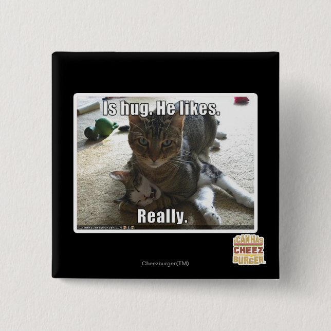 Ist Umarmung. Er mag Button (Vorderseite)