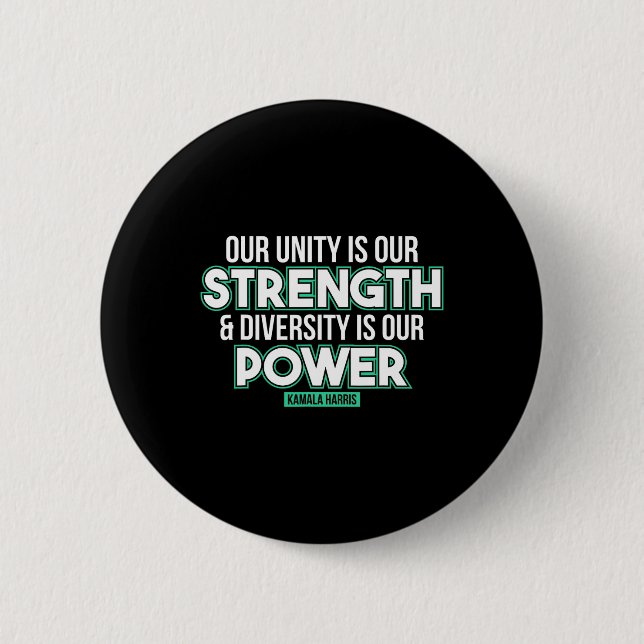 Ist unser Diversity Kraft ist unser Power Kamala H Button (Vorderseite)
