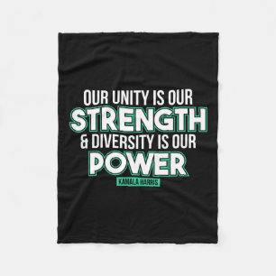 Ist unser Diversity Kraft ist unser Power Kamala H Fleecedecke