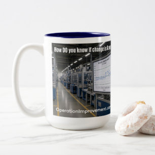 Ist Veränderung gut oder schlecht? Zweifarbige Tasse