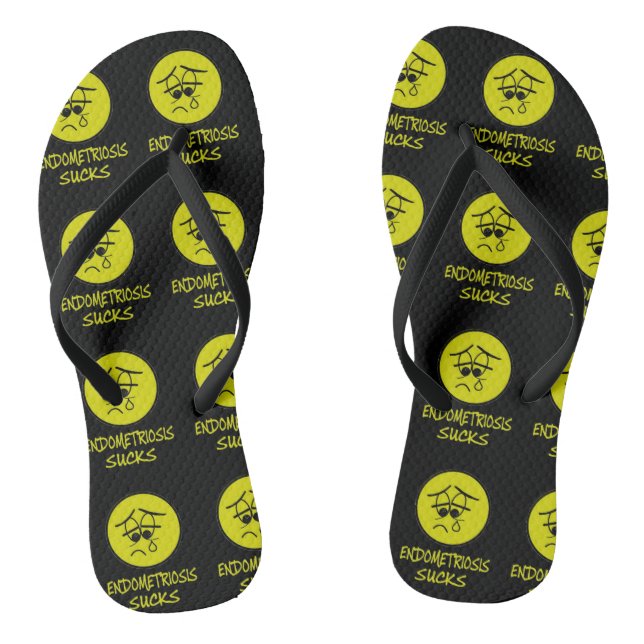 IST ZUM KOTZEN... Endometriose Flip Flops (Fußbett)