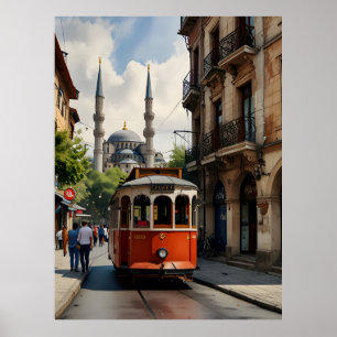 Istanbul Aquarell Kunst Poster