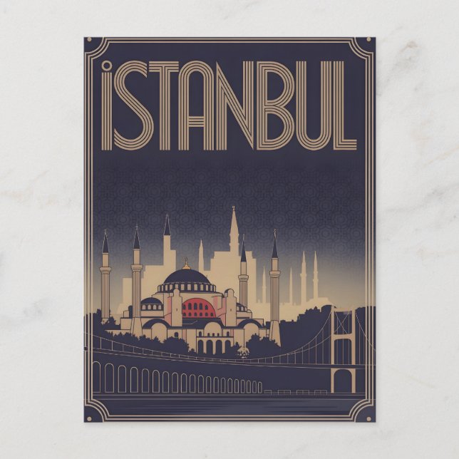 Istanbul art Deko Postkarte (Vorderseite)