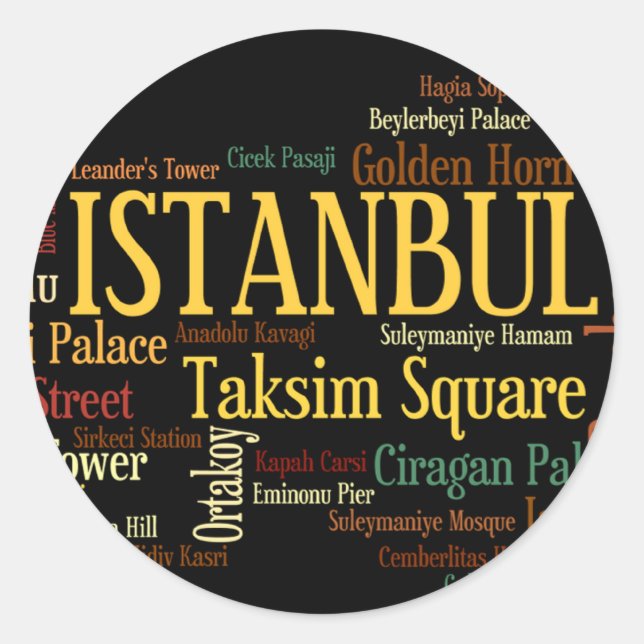 ISTANBUL-Aufkleber Runder Aufkleber (Vorderseite)
