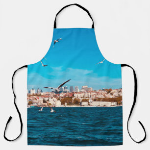Istanbul Blick mit Möwen an einem warmen sonnigen Schürze