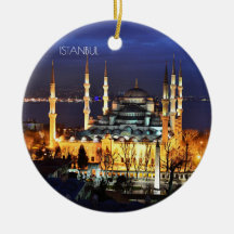 Istanbul Blue Mosque Night Scenery Premium Travel