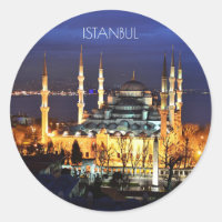 Istanbul Blue Mosque Night Scenery Premium Travel