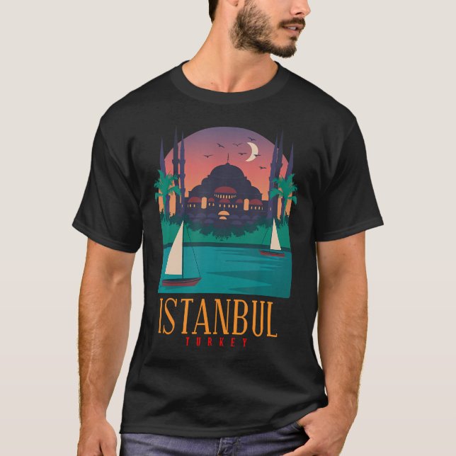 Istanbul City - Turkey Skyline T-Shirt (Vorderseite)