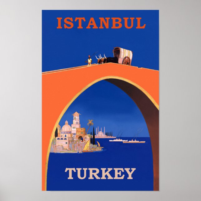 Istanbul, das türkische Reiseplakat Poster (Vorne)