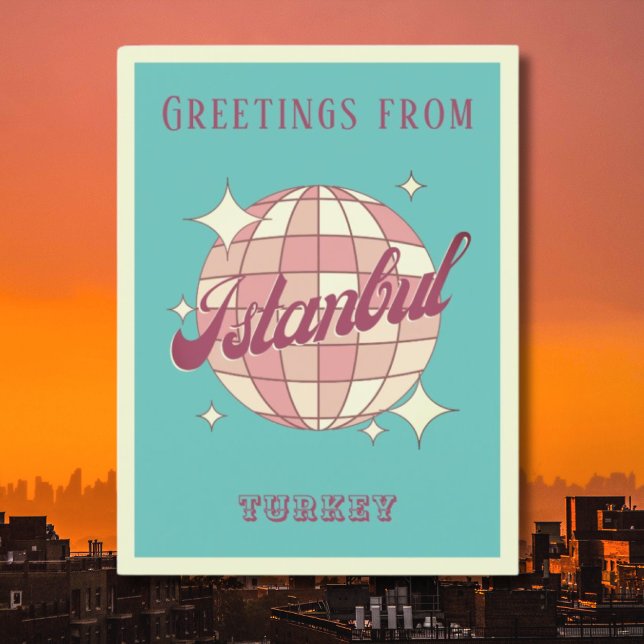 Istanbul Istambul Turkey Retro Vintage Postkarte (Von Creator hochgeladen)