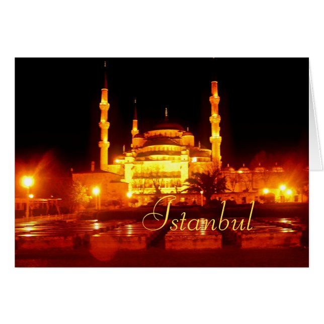 Istanbul-Nachtkarte (Vorderseite (Horizontal))