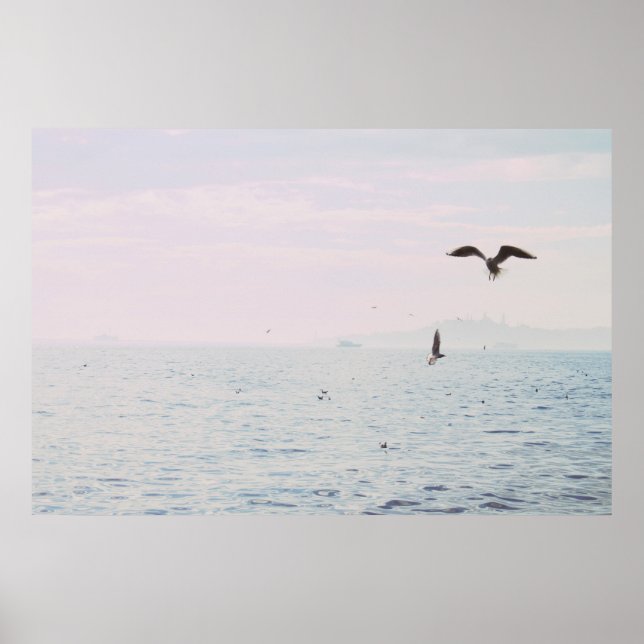 Istanbul. Nautische Reise. Minimalistisches Foto Poster (Vorne)