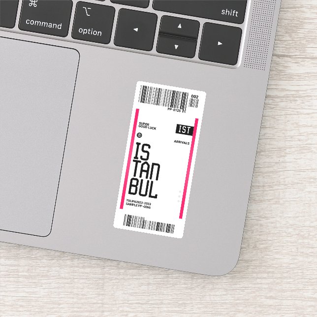 Istanbul Reiseticket Aufkleber (Detail)