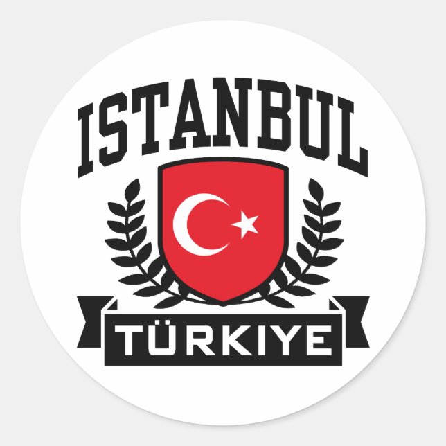 Istanbul Runder Aufkleber (Vorderseite)