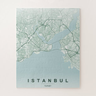 Istanbul Stadt Türkei Karte Minimalistisches Desig