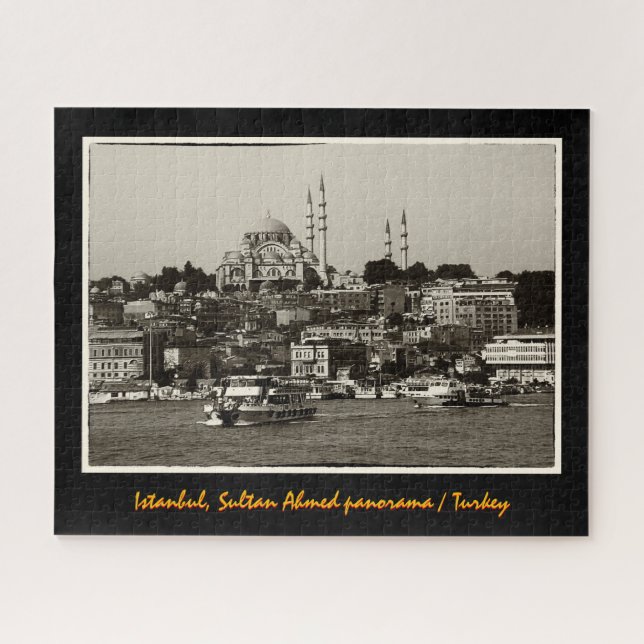 Istanbul, Sultan Ahmed panorama, Türkei Historisch (Horizontal)