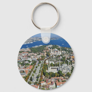 Istanbul - Sultanahmet (Knopf-Schlüsselanhänger) Schlüsselanhänger