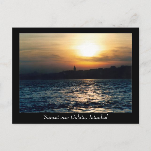 Istanbul Sunset Postcard Postkarte (Vorderseite)