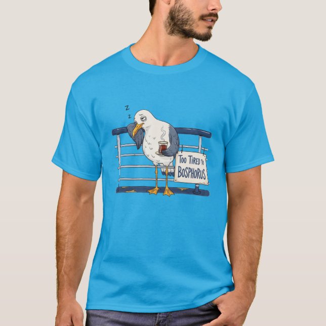 Istanbul Themed Seagull T-Shirt (Vorderseite)