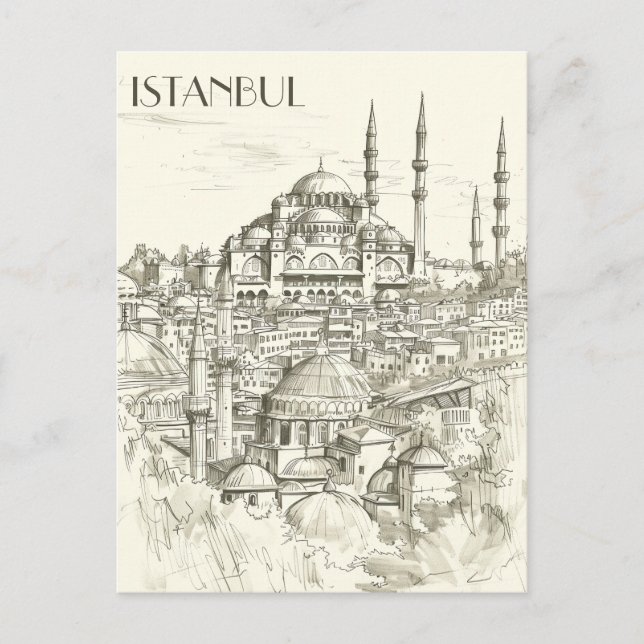 Istanbul Travel Postkarte (Vorderseite)