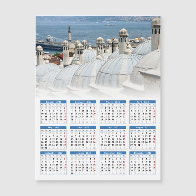 Istanbul, Türkei - Kalender 2022 Magnetkarte (Vorderseite)
