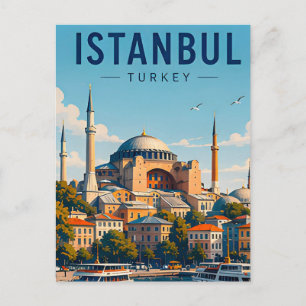 Istanbul Türkei Reise Bosphorus Hagia Sophia Postkarte