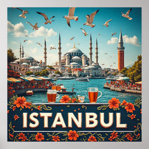 🧲 Istanbul Türkei Reise Erinnerung Für Reisende � Poster