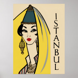 Istanbul, Türkei Reiseplakat Poster