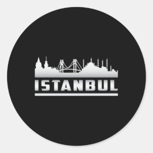 Istanbul Türkei Skyline Cityscape Funny Gift Runder Aufkleber