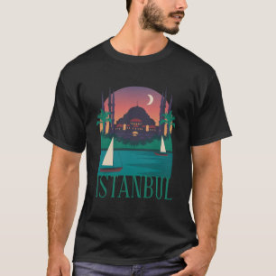 Istanbul Türkei Skyline Silhouette Kontur Sk T-Shirt