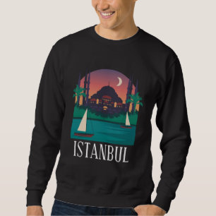 Istanbul Türkei Stadt Skyline Silhouette Umriss Sk Sweatshirt