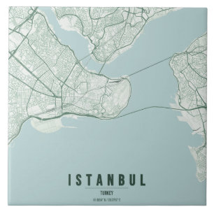 Istanbul Türkei Stadtplan Minimales Design Fliese