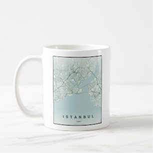 Istanbul Türkei Stadtplan Minimales Design Kaffeet Kaffeetasse