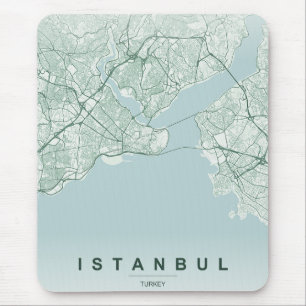 Istanbul Türkei Stadtplan Minimales Design Mousepad