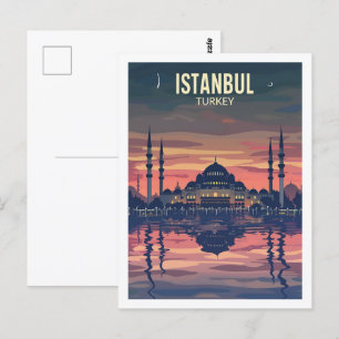 Istanbul Türkei Vintage Berühmter Reiseort Postkarte
