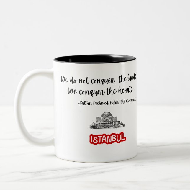 Istanbul Turkiye Souvenir Sultan Mehmet Fatih Quot Zweifarbige Tasse (Links)