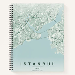 Istanbul Turquie Carte De La Ville Cahier Design M